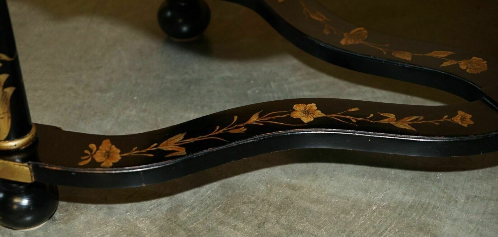 photo furniture Vintage Hand Lacquered Chinese Oriental Coffee Cocktail Table With Drawers