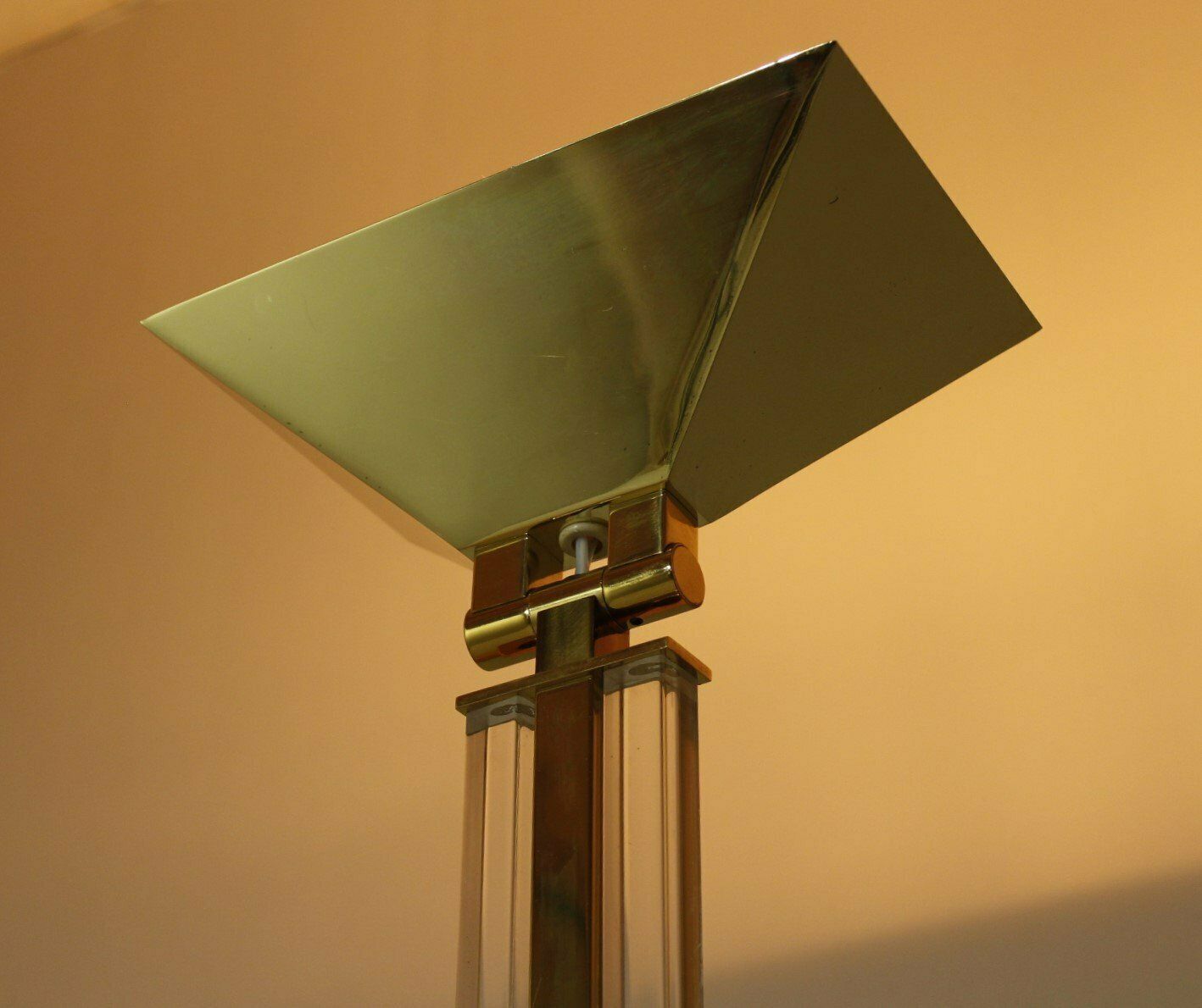 Hollywood Regency Brass Uplighter Floor Lamp By Baulmann, 1980s photo furniture