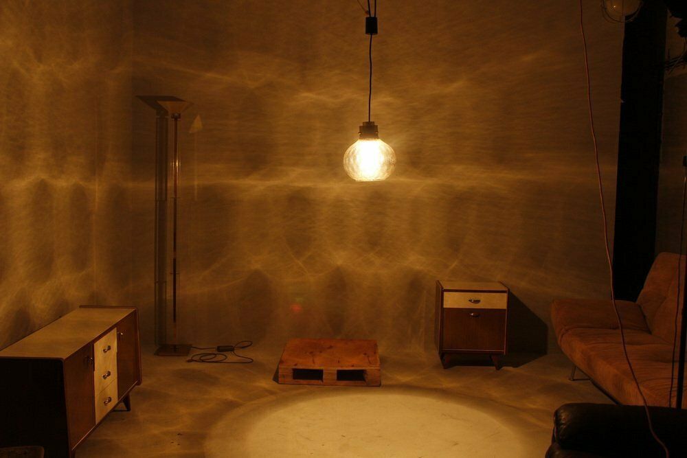 Bubble Glass And Brass Pendant By Helena Tynell For Limburg, 1960s photo Lighting