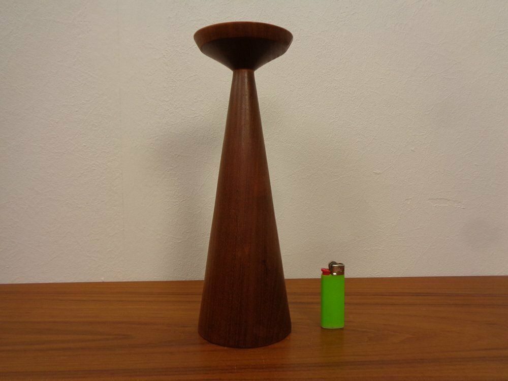Large Teak Candleholder From Anri Form, Italy, 1960s photo vintage