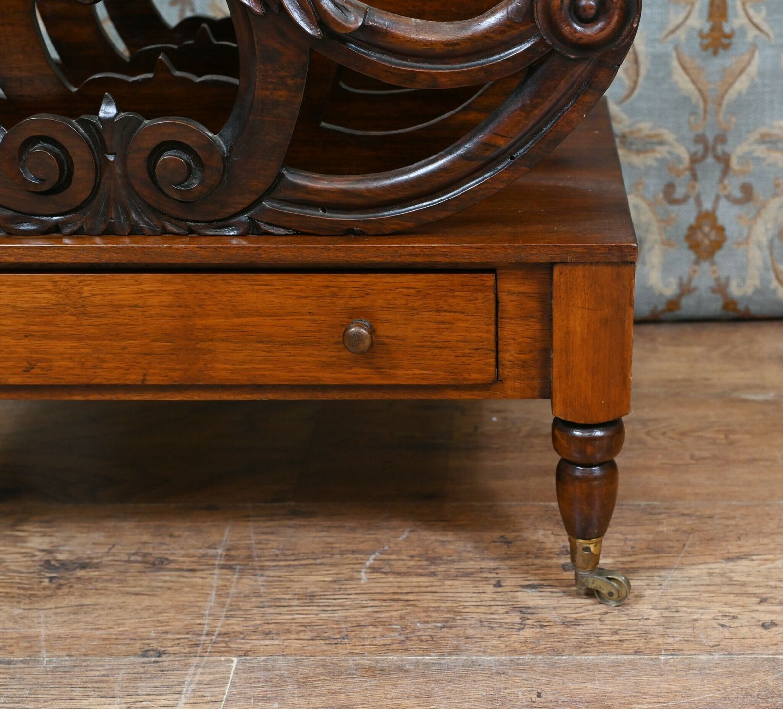 William IV Canterbury Mahogany Magazine Music Rack Cabinet photo Home Decor