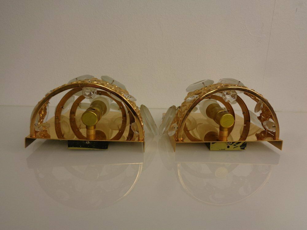 Hollywood Regency Wall Lamps From Sölken Leuchten, 1970s, Set Of 2 photo vintage