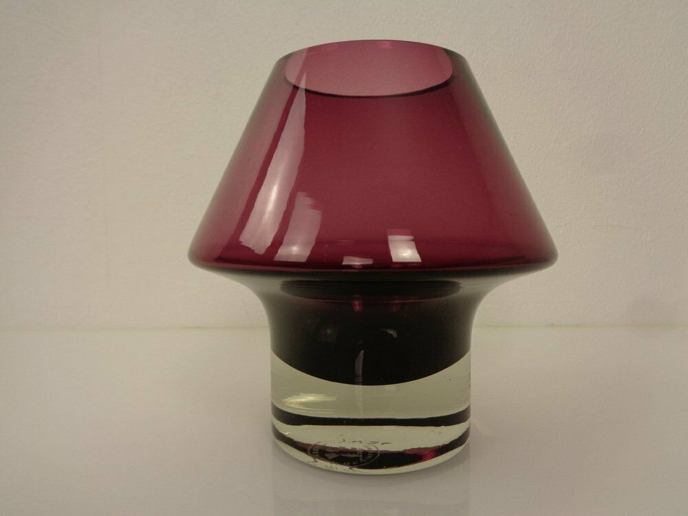 Glass Vase By Aimo Okkolin For Riihimaen Lasi Oy, Finland, 1960s photo Home Decor