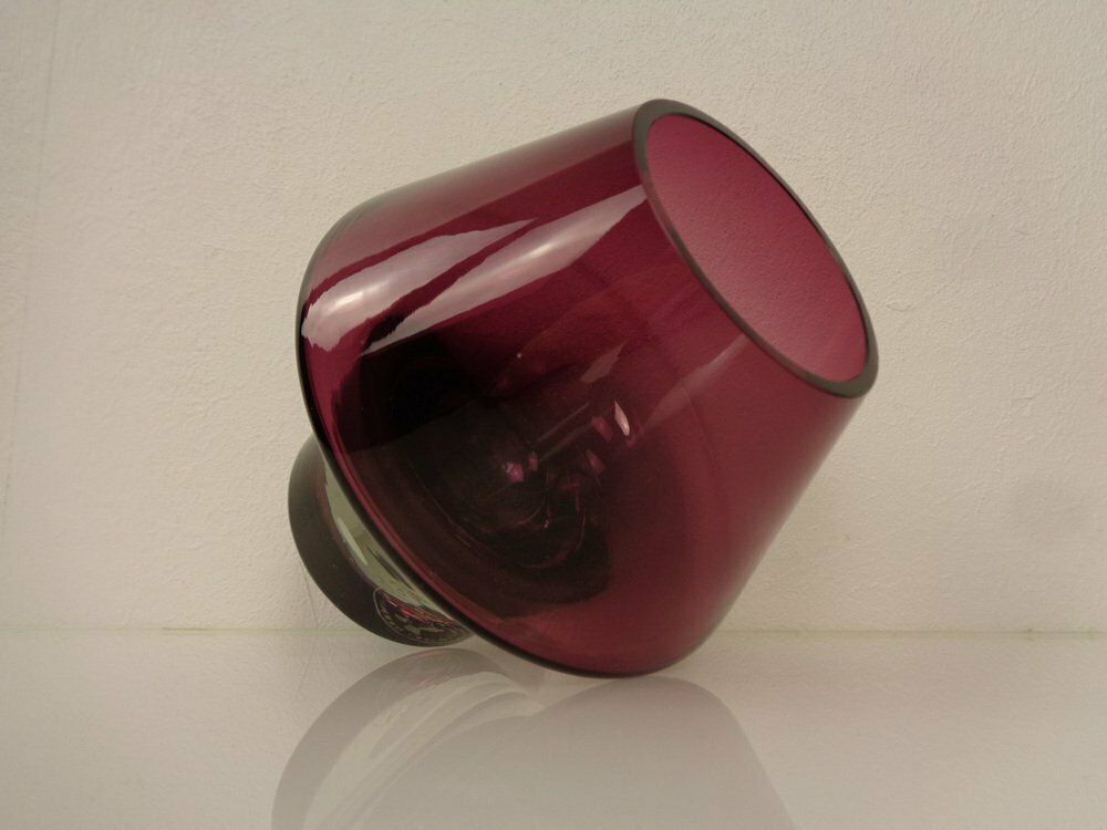 Glass Vase By Aimo Okkolin For Riihimaen Lasi Oy, Finland, 1960s photo vintage