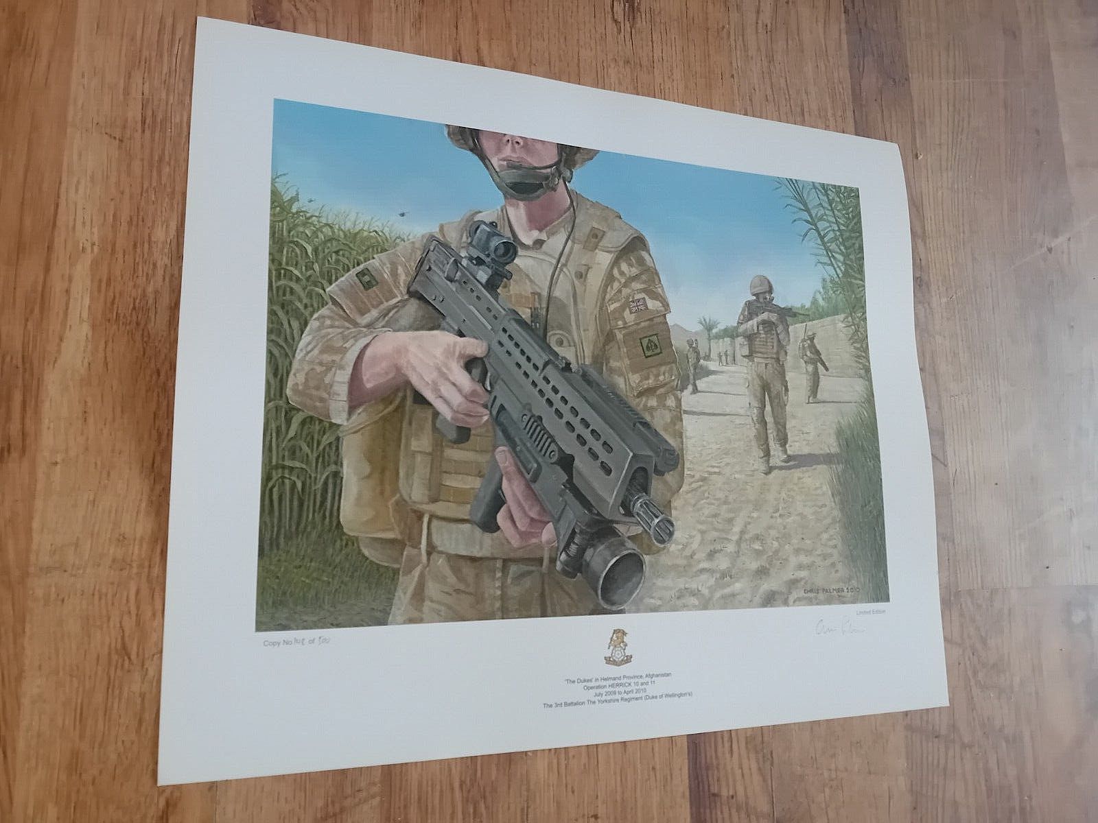 "The Dukes" Helmand Province ,Afghanistan. 2009/10 .Signed Print By Chris Palmer