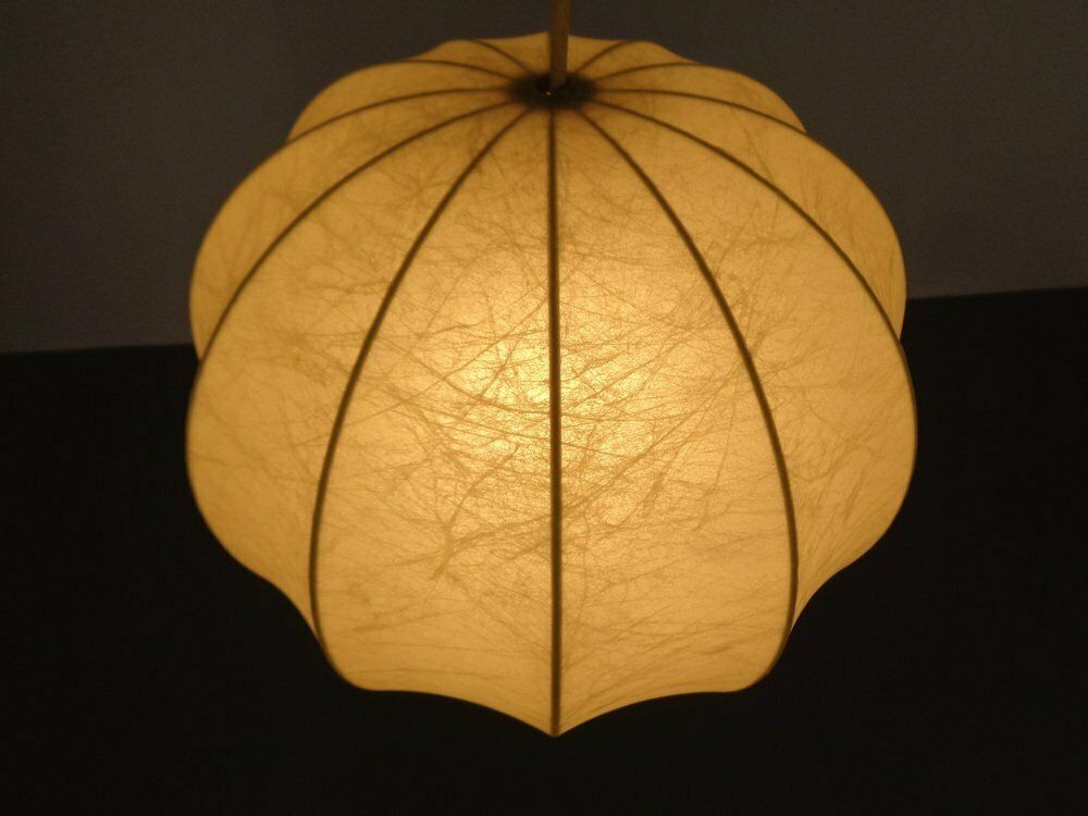 photo vintage Cocoon Pendant Lamp From Friedel Wauer For Goldkant, Germany, 1960s
