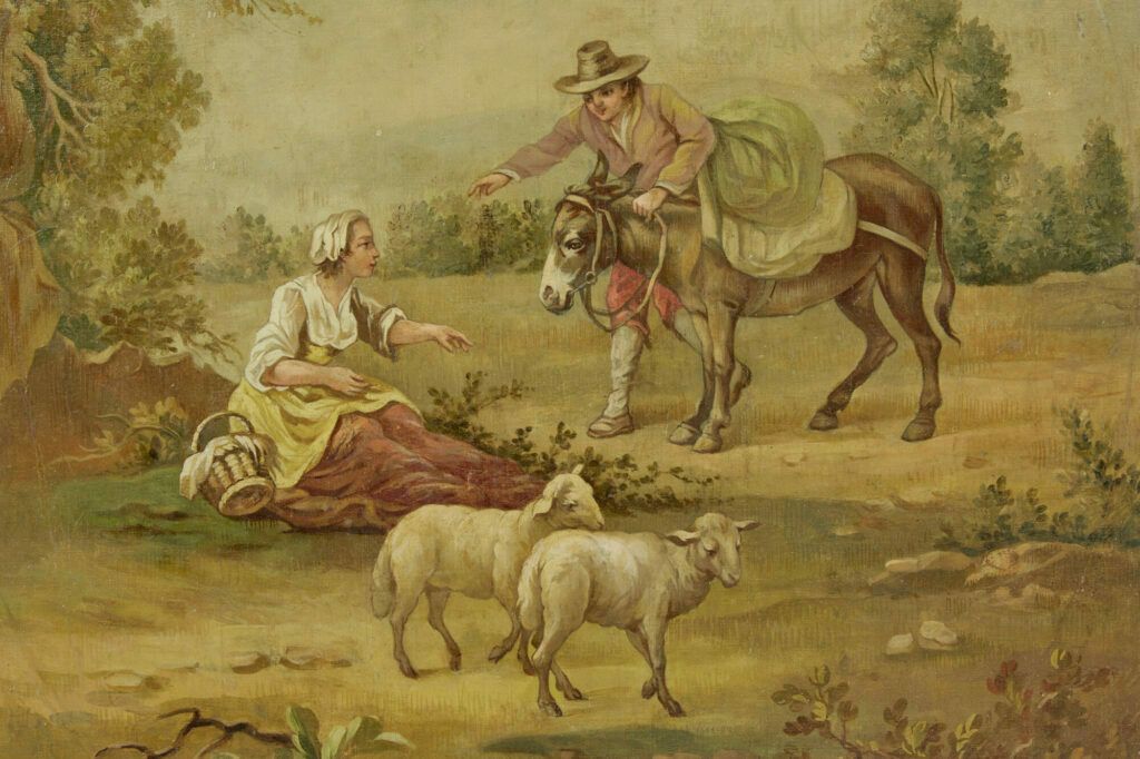 Pair Of Rural Late 19th Century Oil On Canvas Paintings photo 825.0