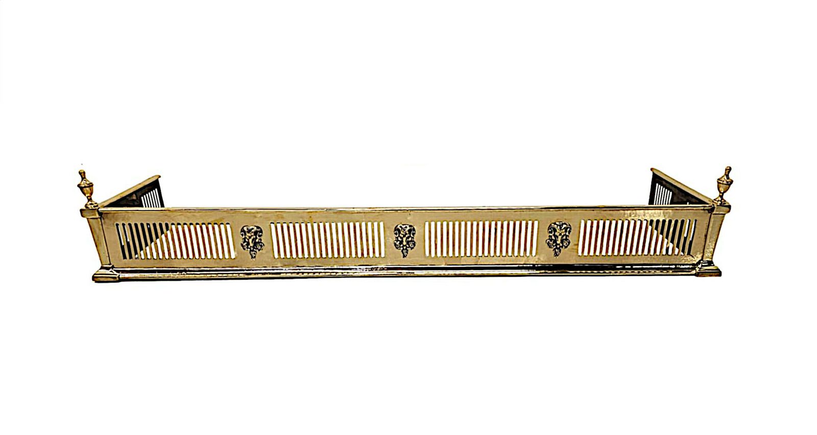 A Fine 19th Century Polished Brass Curb Fender