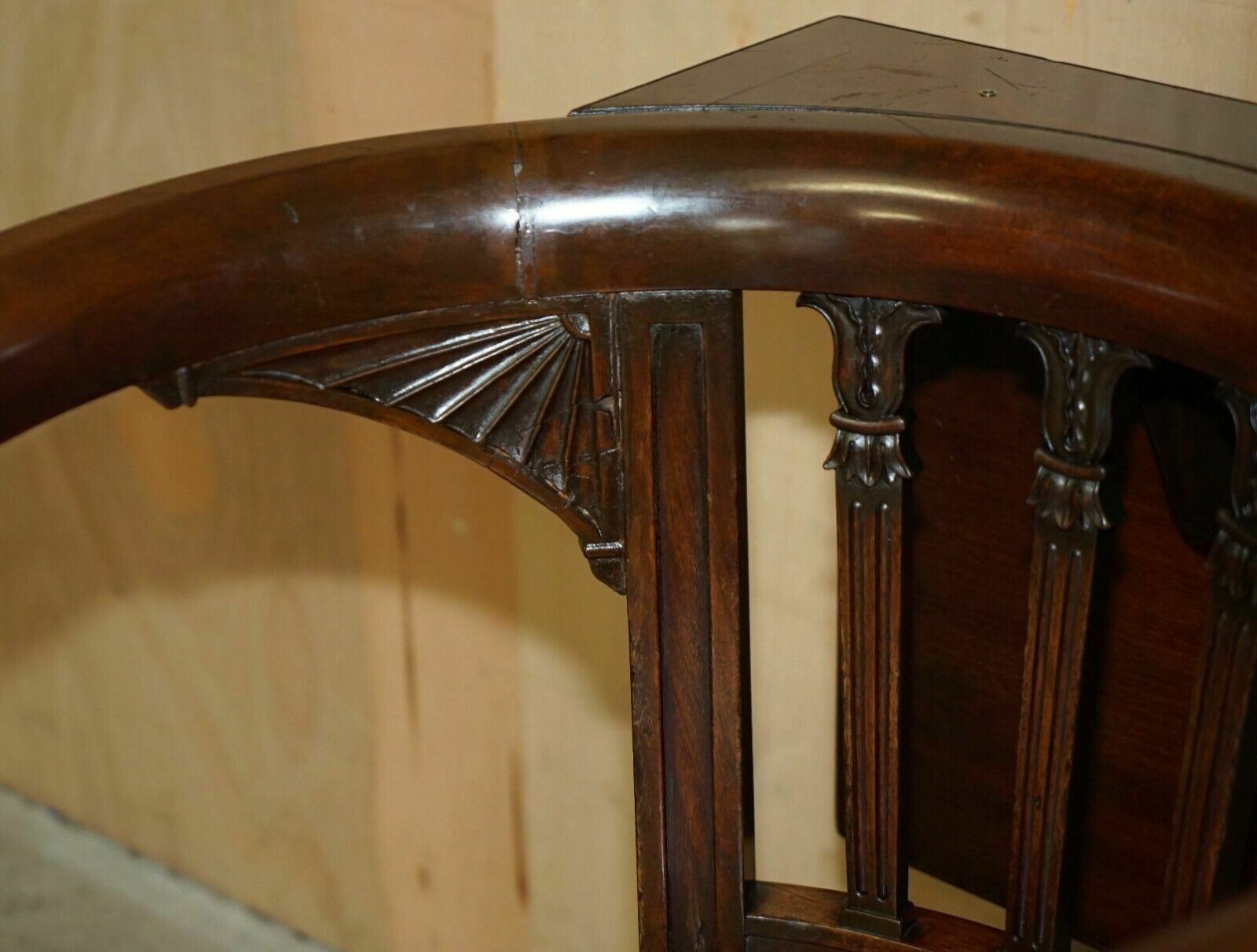 Antique Morgan & Saunders George IV 1820 Mahogany Cockfighting Library Armchair photo 5950.0