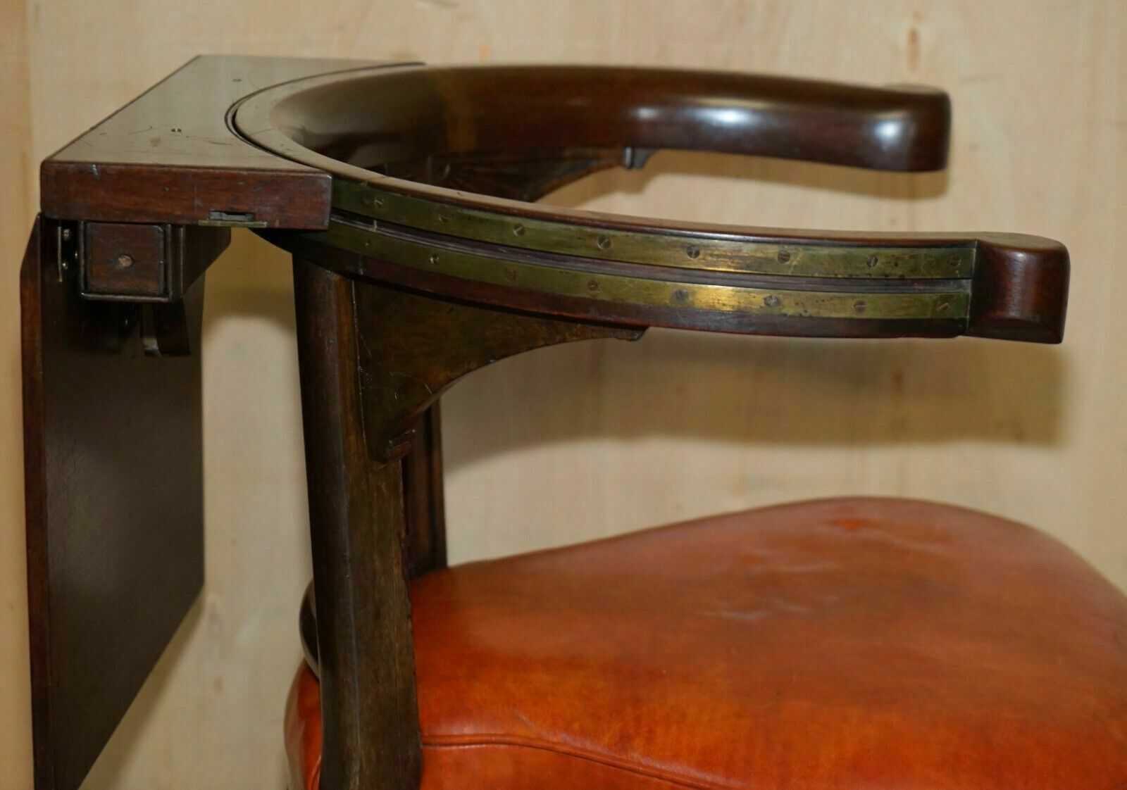 photo vinterior Antique Morgan & Saunders George IV 1820 Mahogany Cockfighting Library Armchair