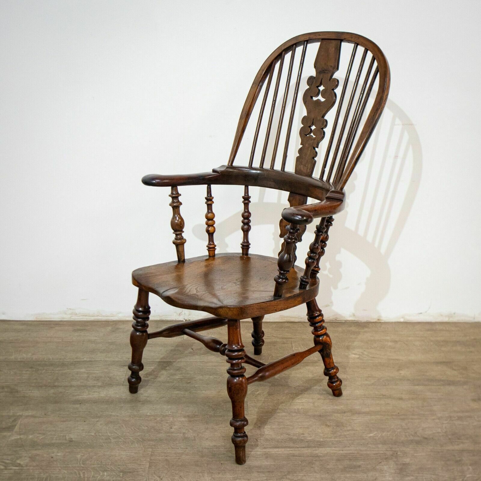 19th Century Yew High Back Windsor Chair photo for sale