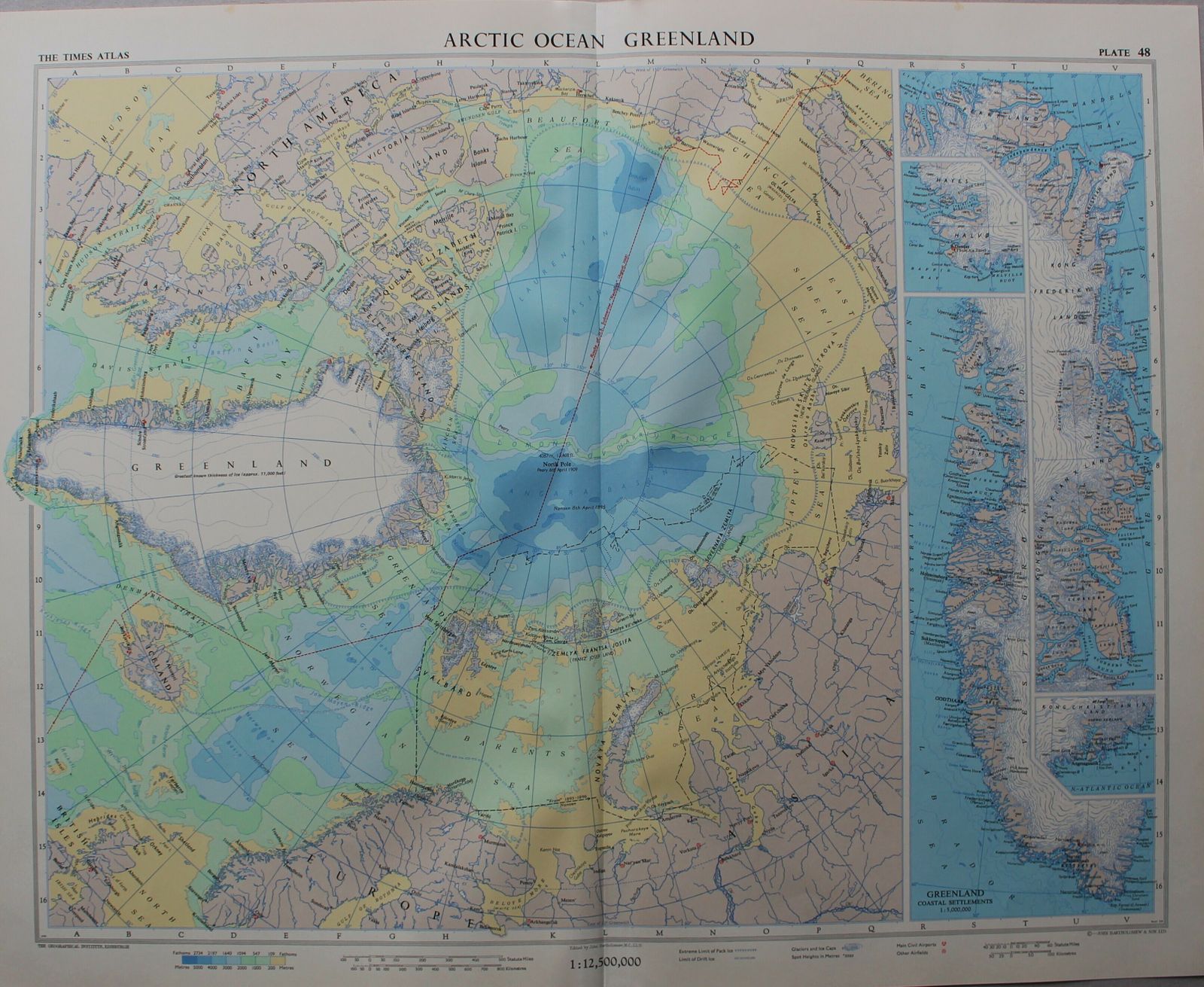 Poles Apart ~ Two Large Maps Antarctica And Artic Ocean' photo furniture