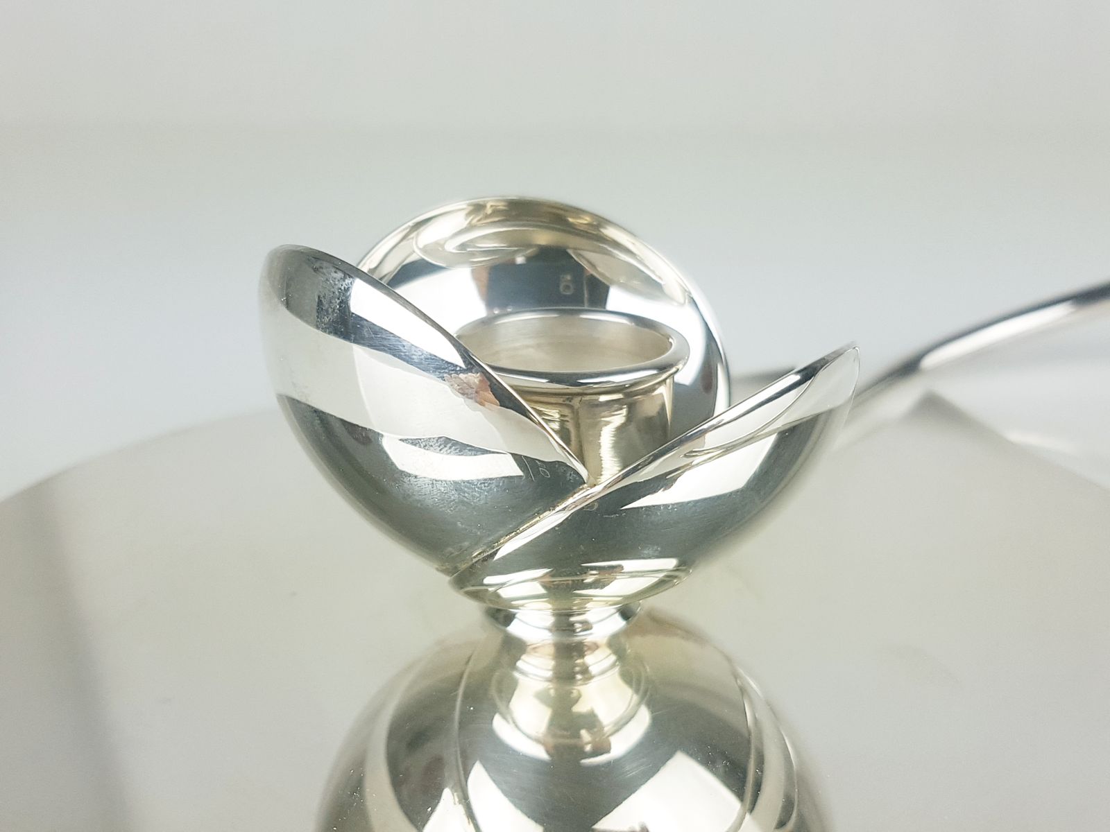 Silver Plated Metal Candleholder By Lino Sabattini, 1970s photo for sale