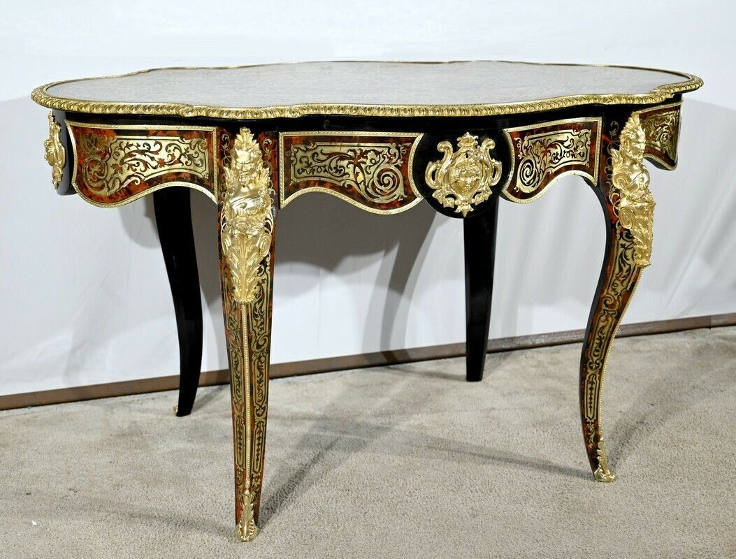 Ceremonial Table In Blackened Pear Wood, Napoleon III Period – Mid 19th Century photo furniture