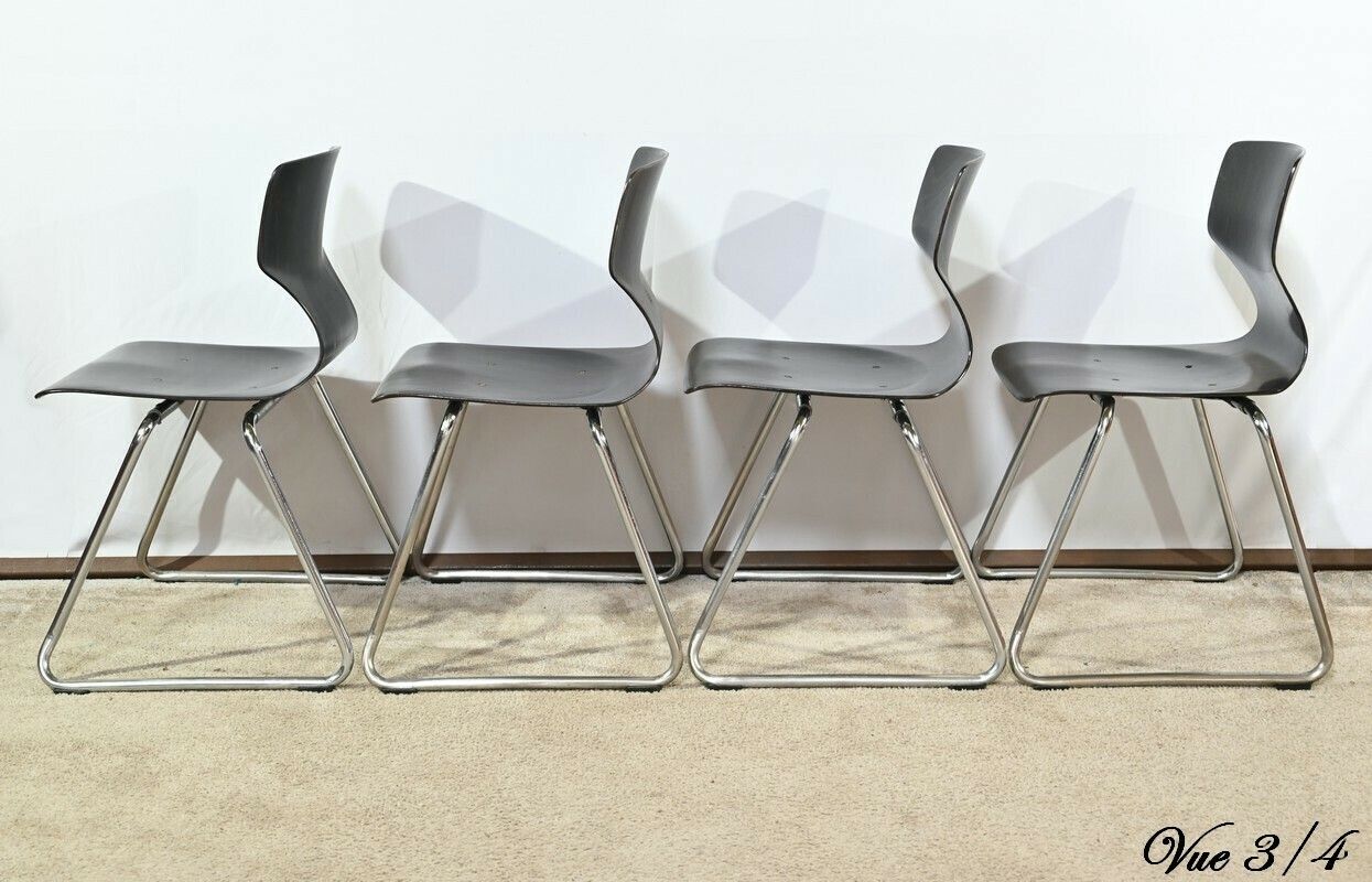 Set Of 4 Pagwood Chairs, Stamped Pagholz Flötotto – 1960 photo vinterior