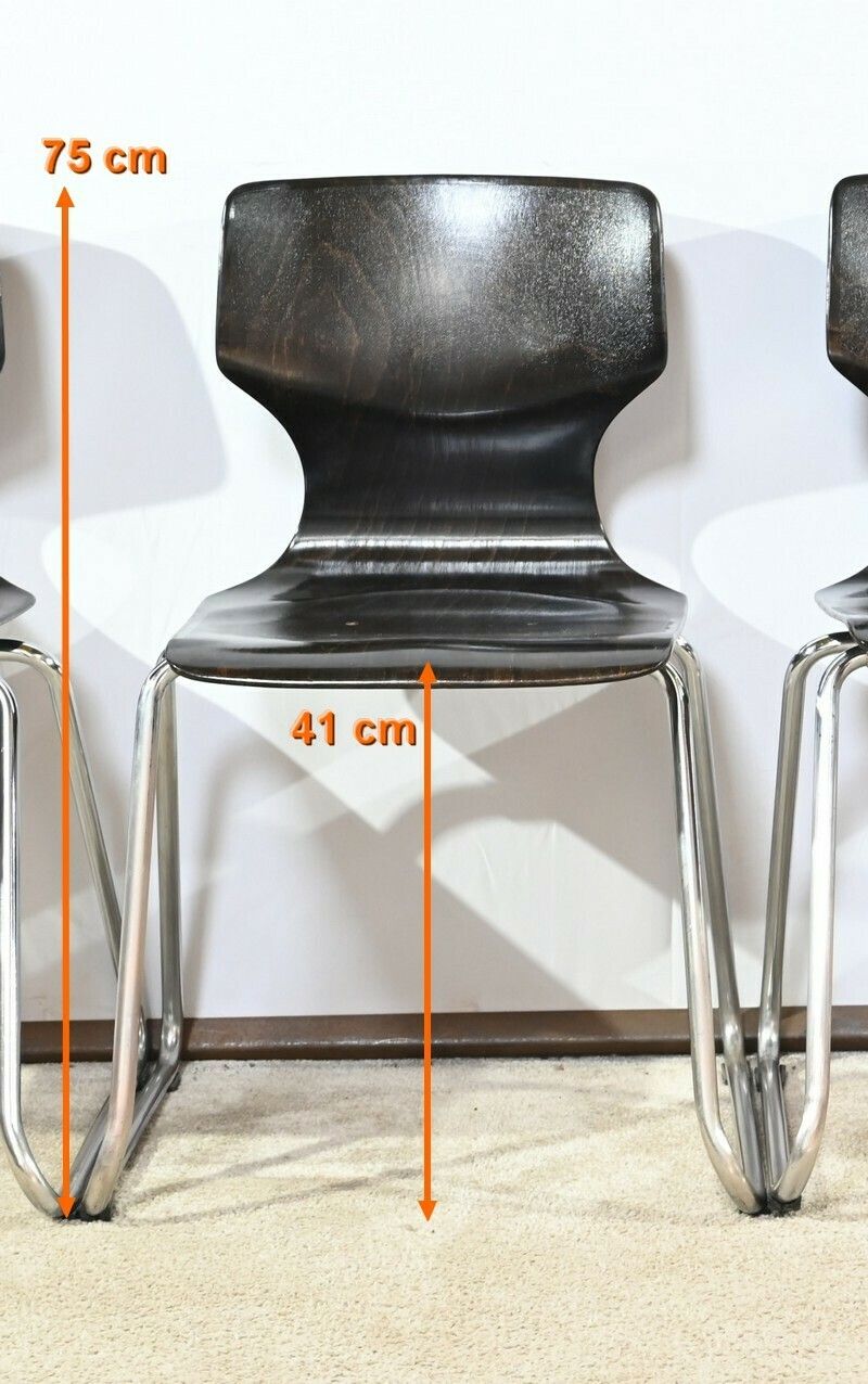 Furniture Set Of 4 Pagwood Chairs, Stamped Pagholz Flötotto – 1960 photo