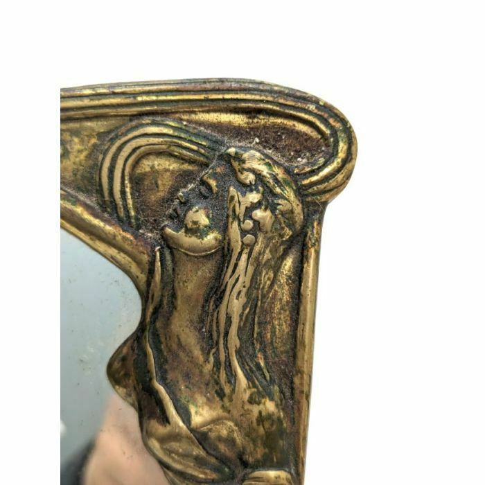 Art Nouveau Bronze Table Psyche Mirror photo Home Decor