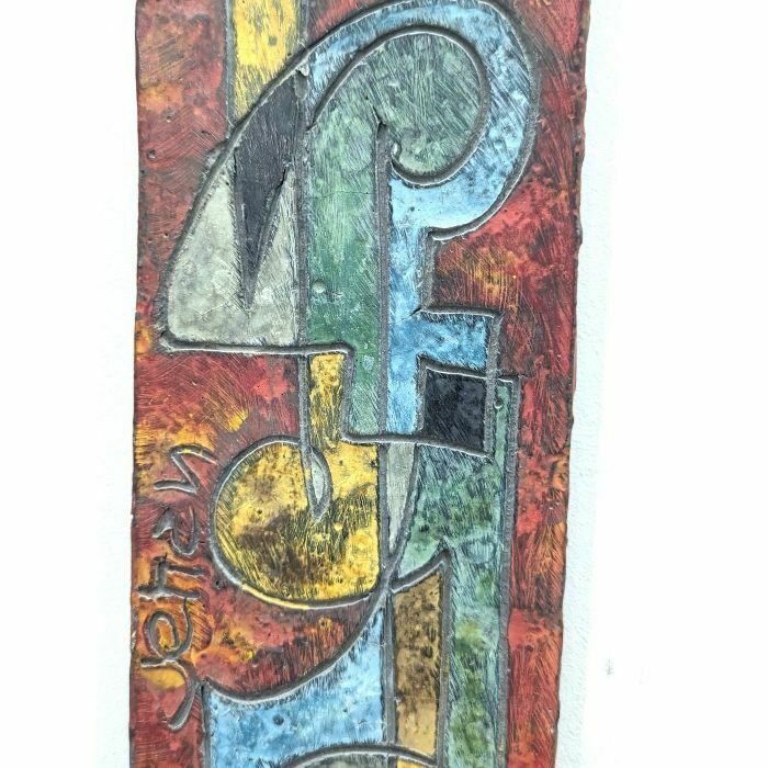 Abstract Painting Oil On Wood photo Art