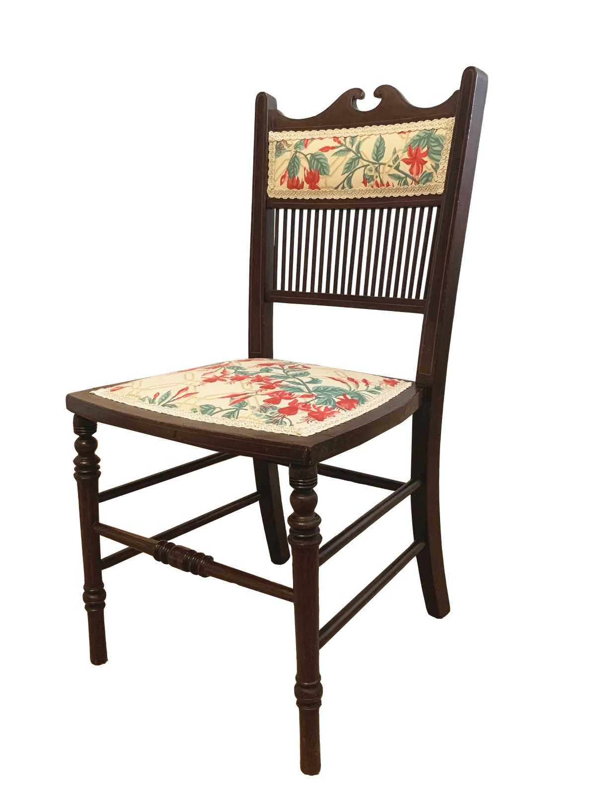 Antique Children's Chair With Vintage Laura Ashley Fabric photo furniture