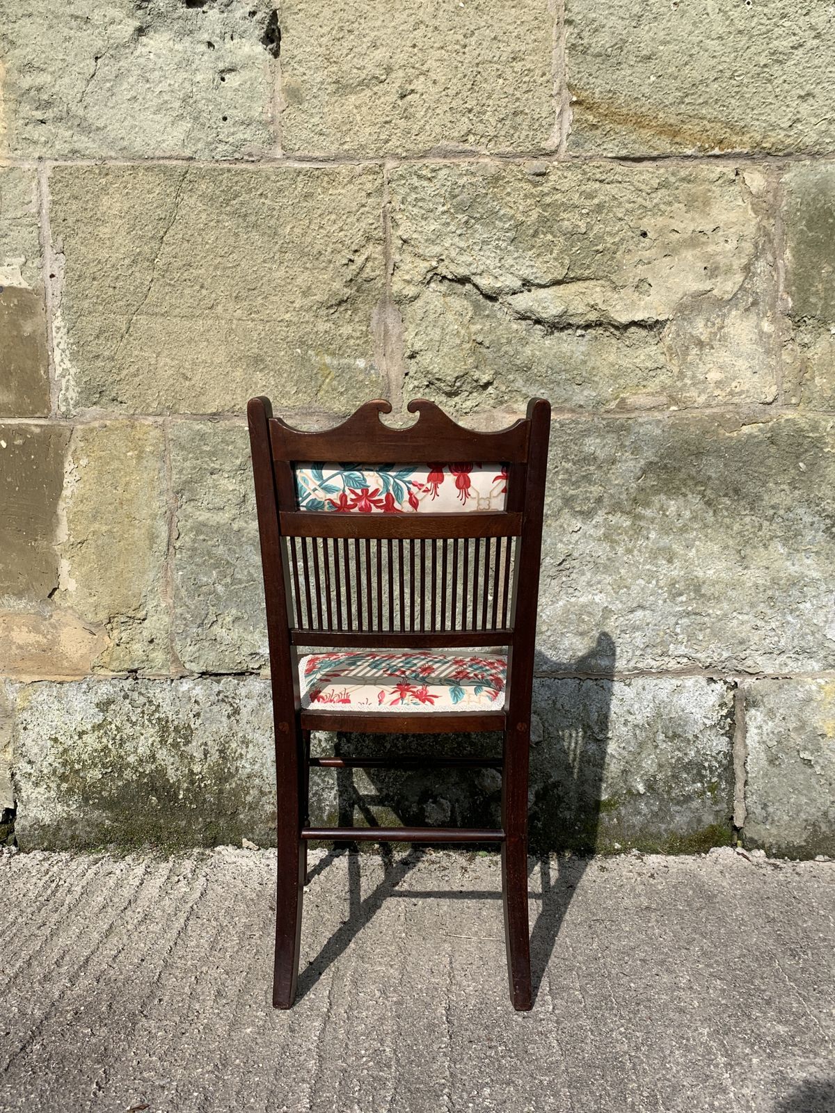 Antique Children's Chair With Vintage Laura Ashley Fabric photo 254.0
