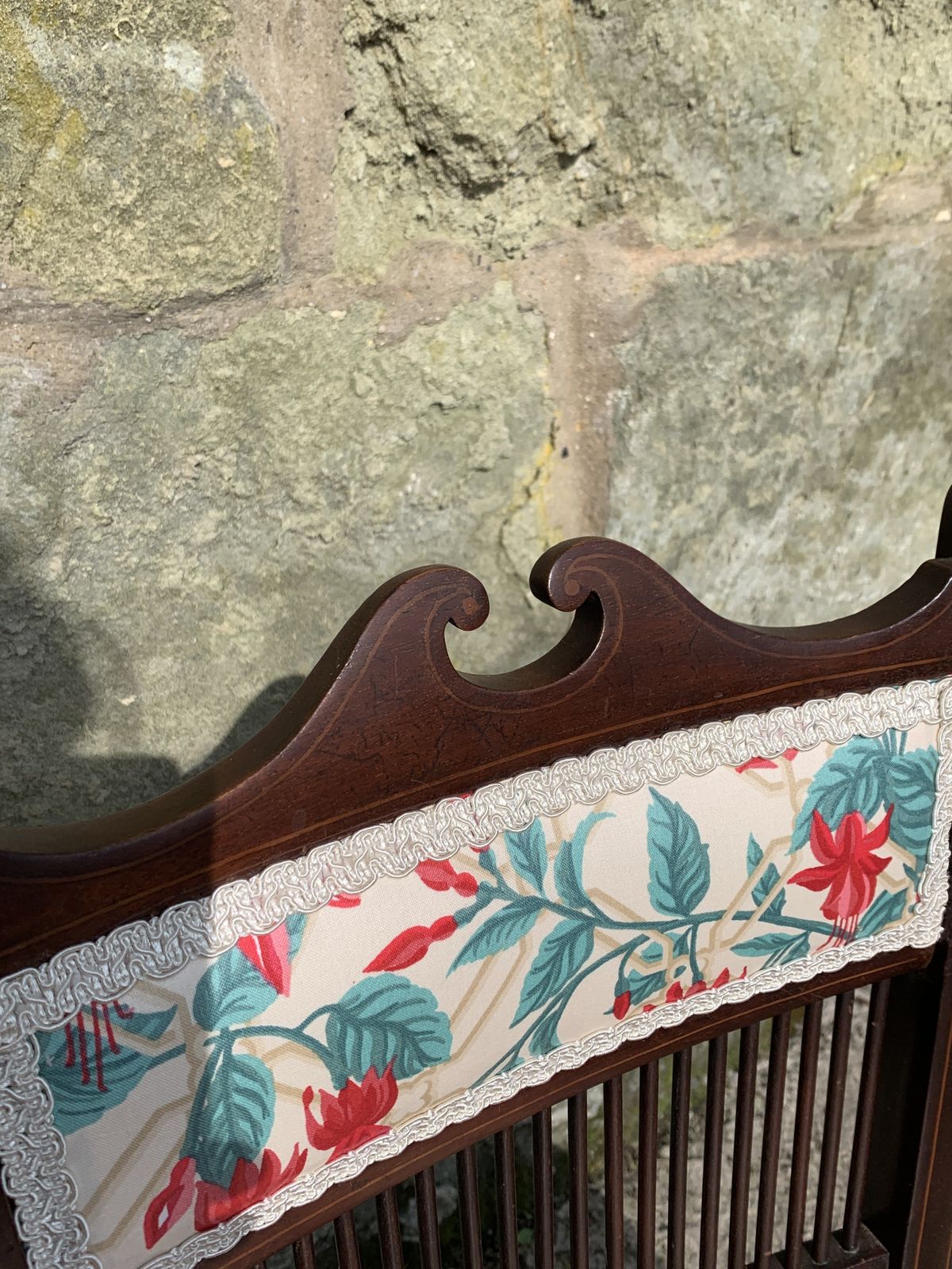 Antique Children's Chair With Vintage Laura Ashley Fabric photo vintage