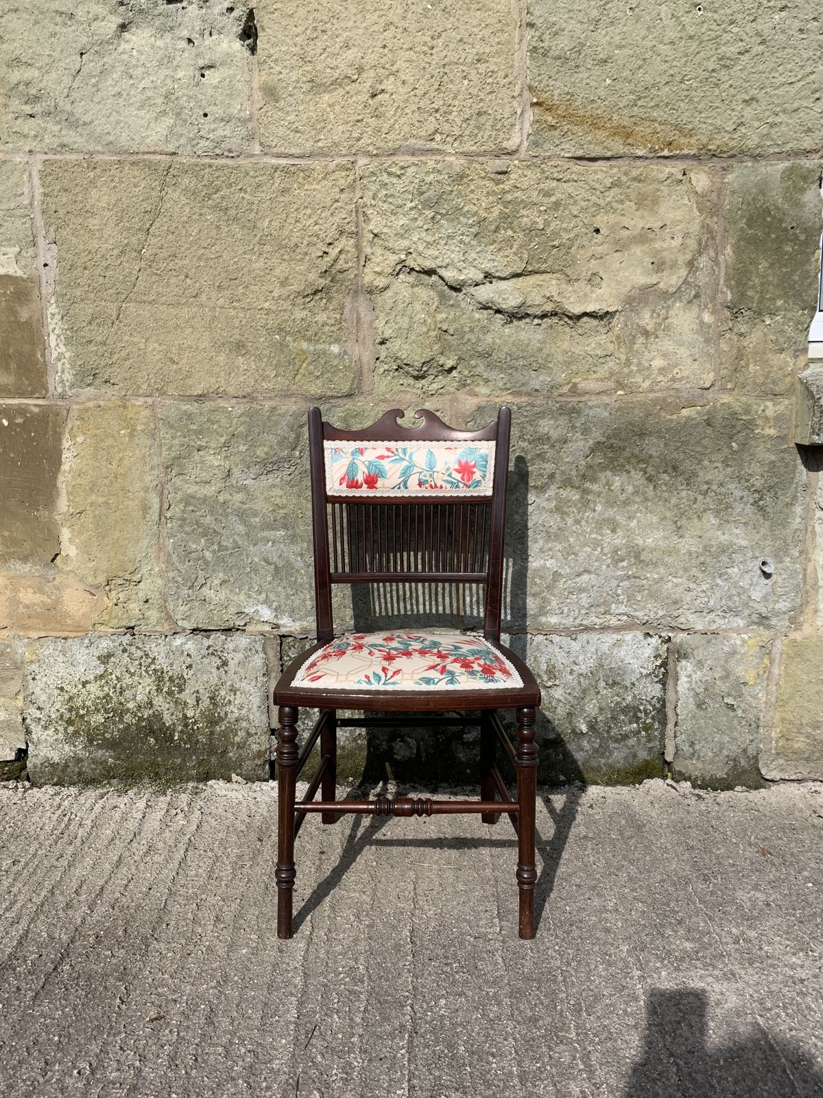 photo furniture Antique Children's Chair With Vintage Laura Ashley Fabric