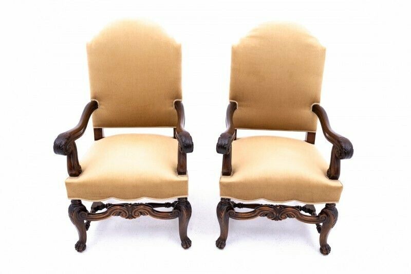 A Pair Of Antique Armchairs, Western Europe, Around 1900. After Renovation. photo 1952.0