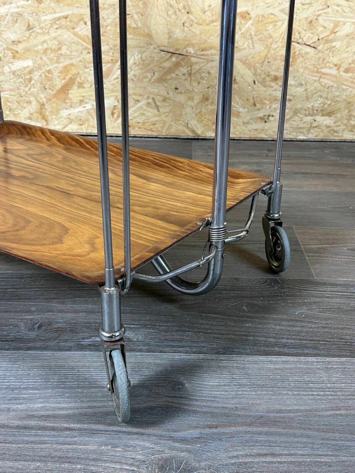 photo furniture 60s 70s Serving Trolley Dinette Side Table Space Age Brown Design 60s 70s