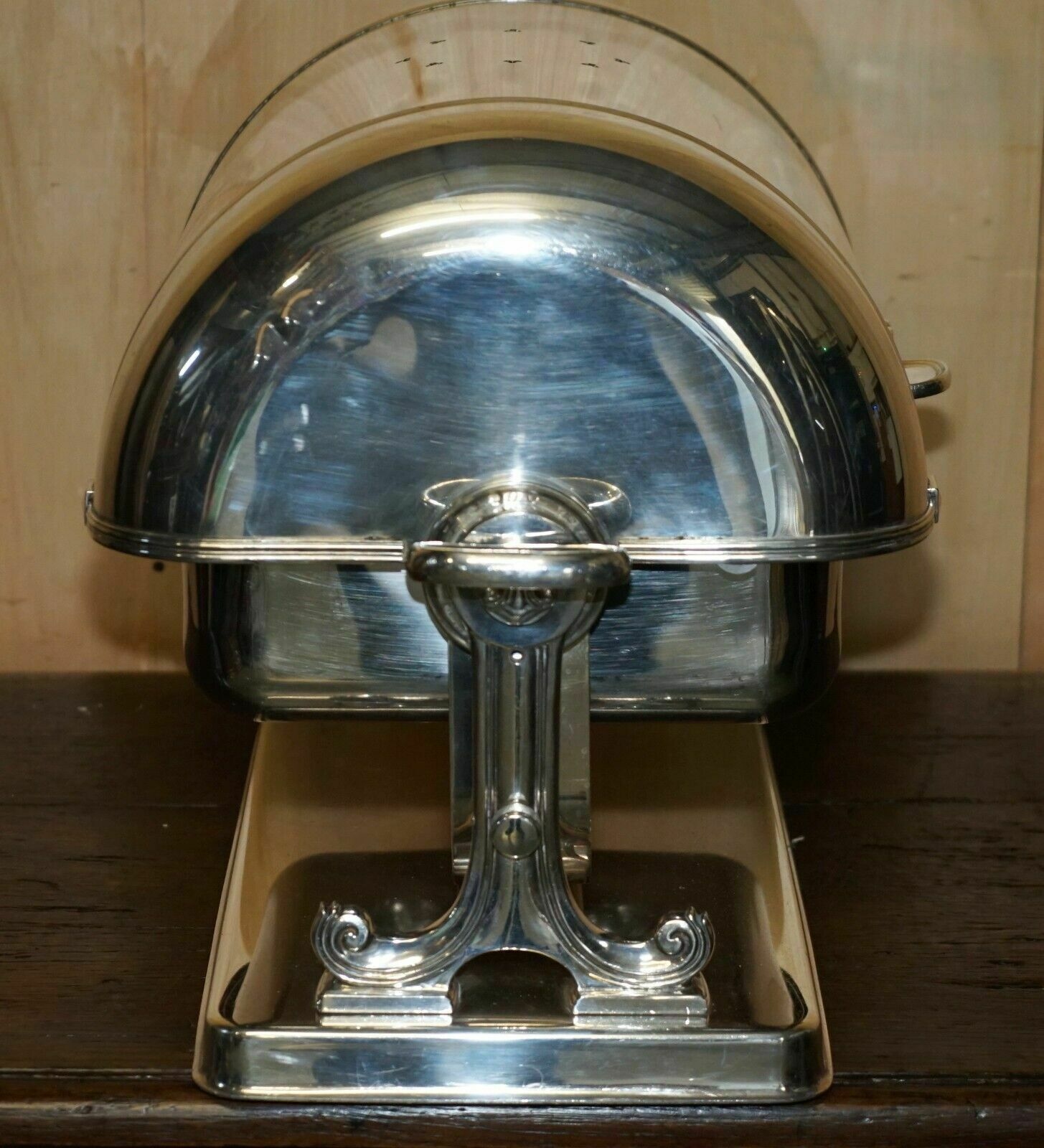 Stunning Vintage Circa 1960 Italian Chafing Dish Meat Server By Sabonet Stamped photo vinterior