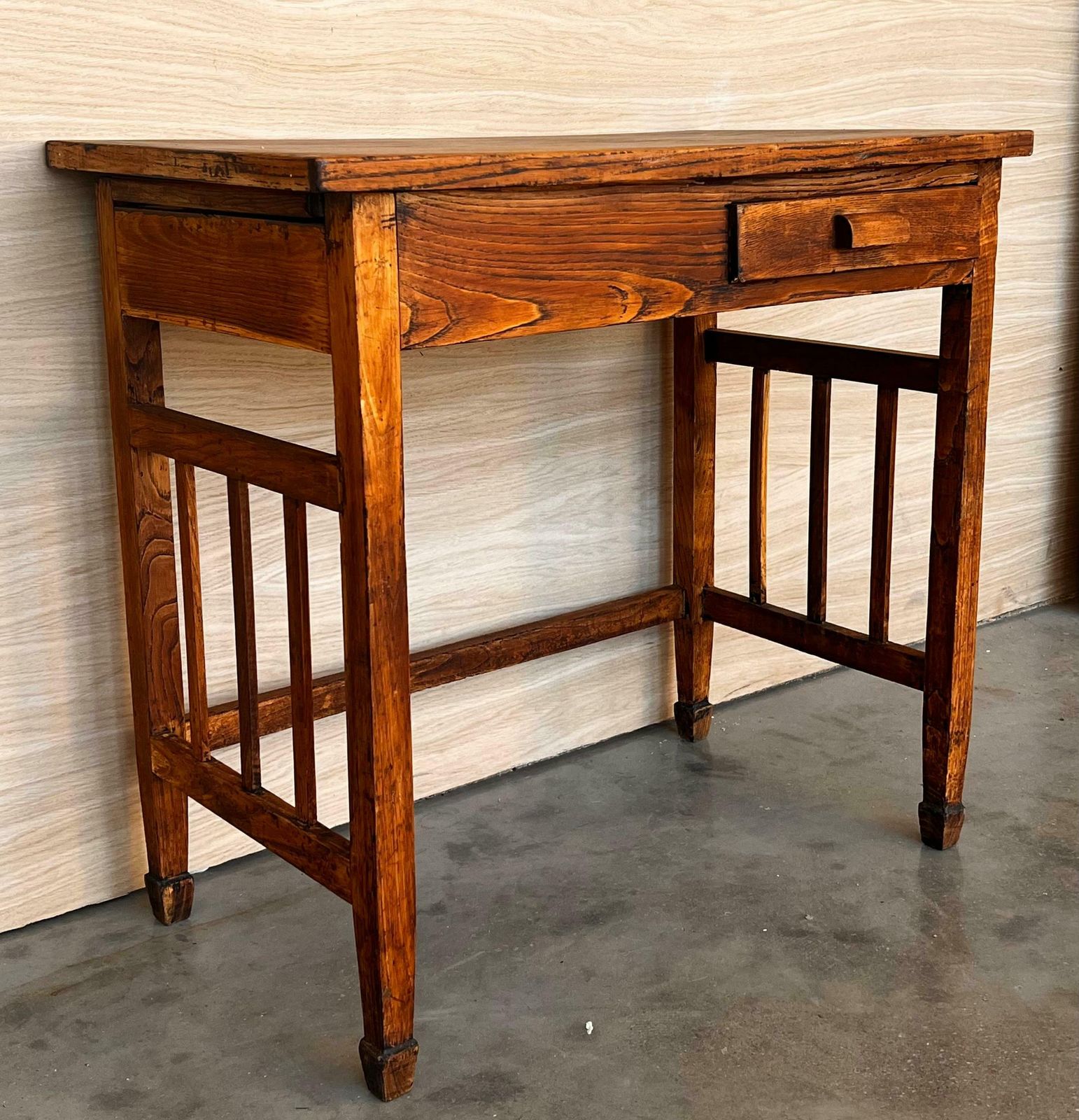 Early 19th Century Folk Art Side Table Or Desk, Scandinavia photo vinterior