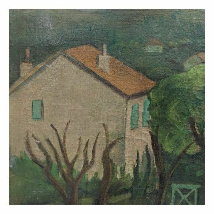Oil On Canvas Landscape Of Allauch By Antoine Ferrari photo for sale