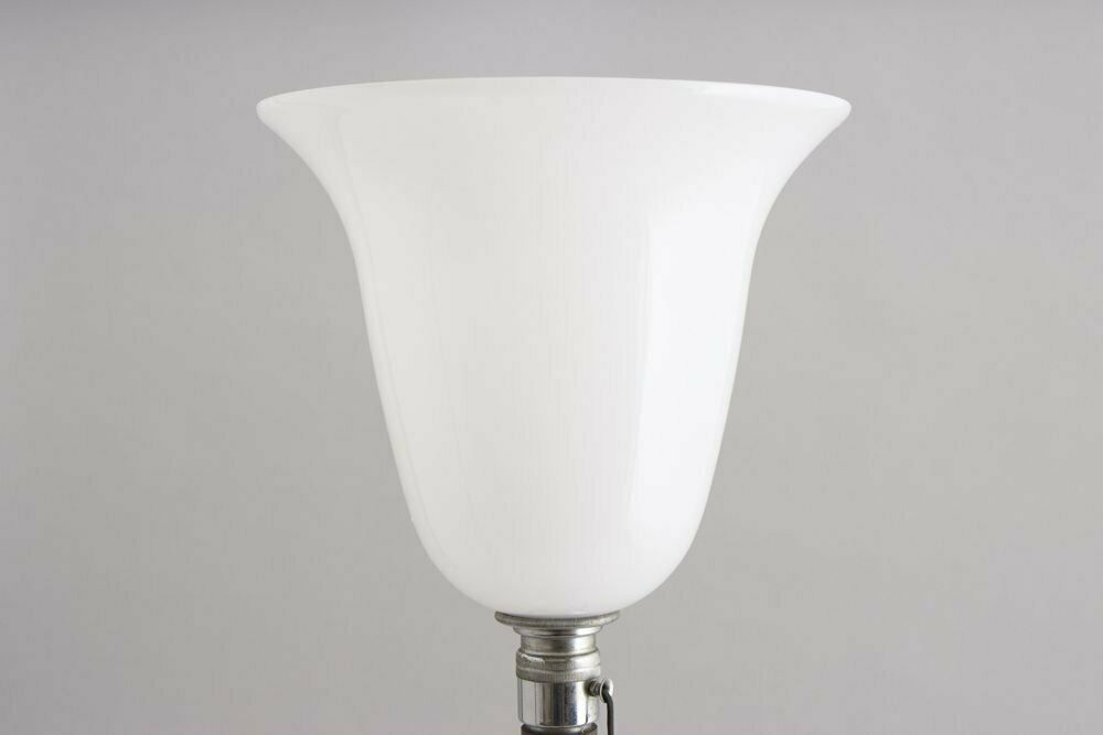 Rare Original Mazda Ultralite Lamp With Original Opal Glass Shade C.1920s photo vinterior