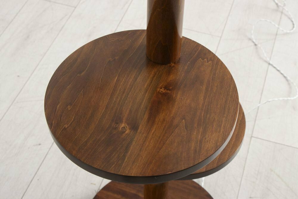 Art Deco Table Floor Lamp With Original Marbled Carmel Chrysler Building Style Skyscraper Shade C.1930 photo buy