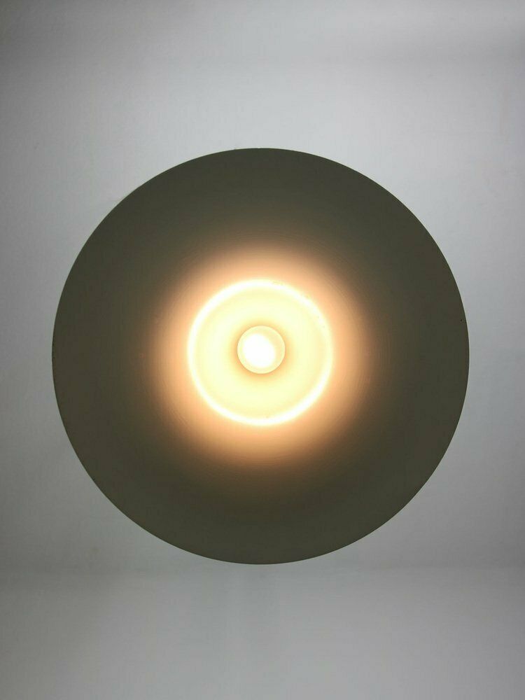 Danish White Trumpet Pendant Lamp Attributed To Claus Bonderup & Torsten Thorup photo vintage
