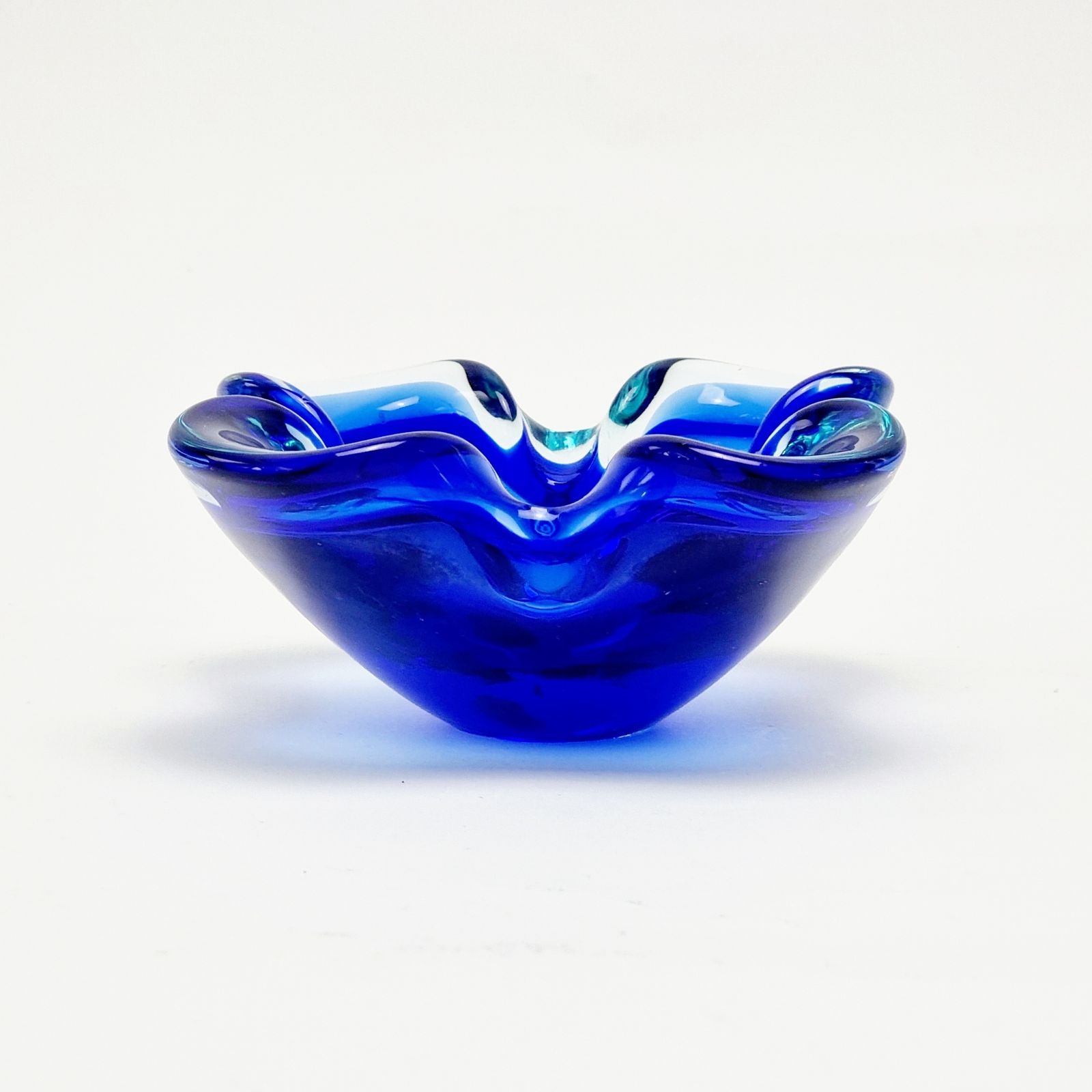 Sommerso Murano Glass Ashtray, Italy, 1960s photo for sale