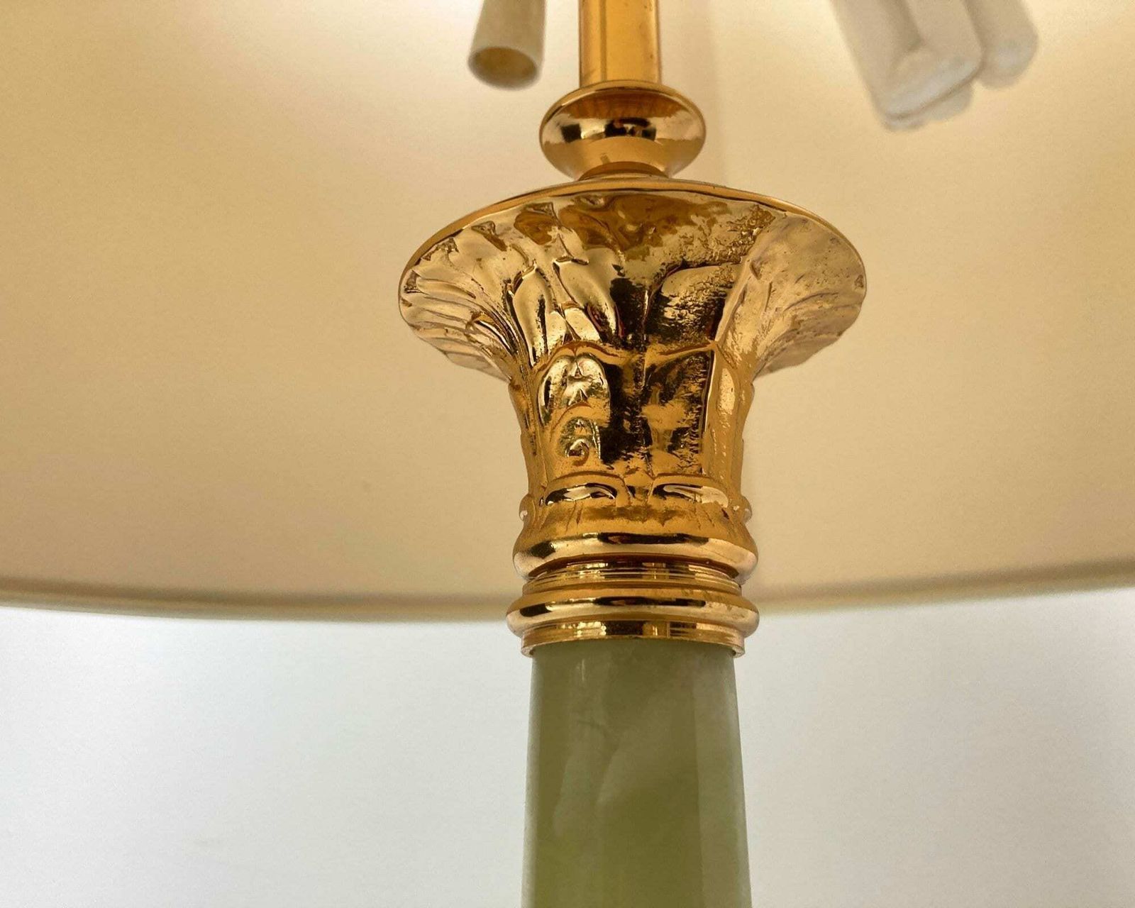 Paar Onyx Tafellampen | Grote Marmeren Lampen | Jaren 1950 photo vinterior