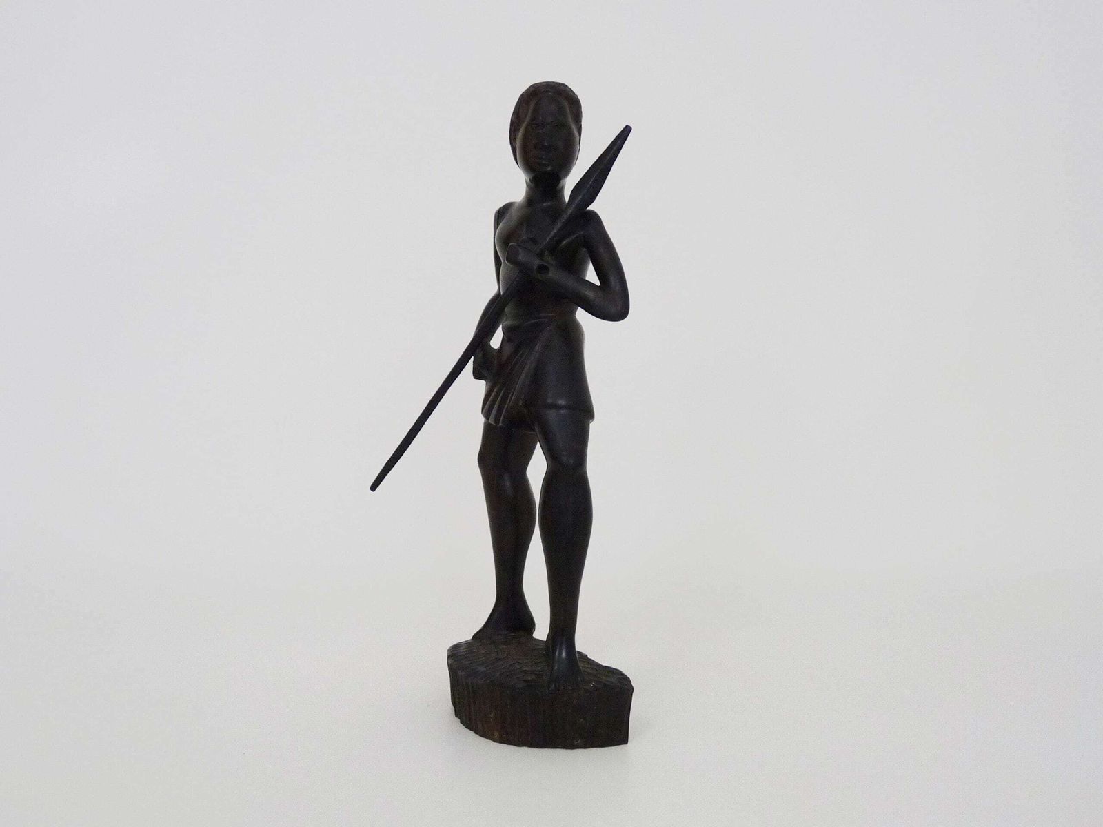 Malagasy School, Tananarive, Madagascar Art Deco Wooden Statuette. Signed F.Raydaly photo furniture