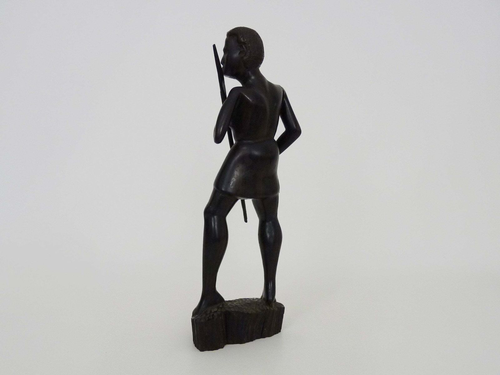 Malagasy School, Tananarive, Madagascar Art Deco Wooden Statuette. Signed F.Raydaly photo for sale