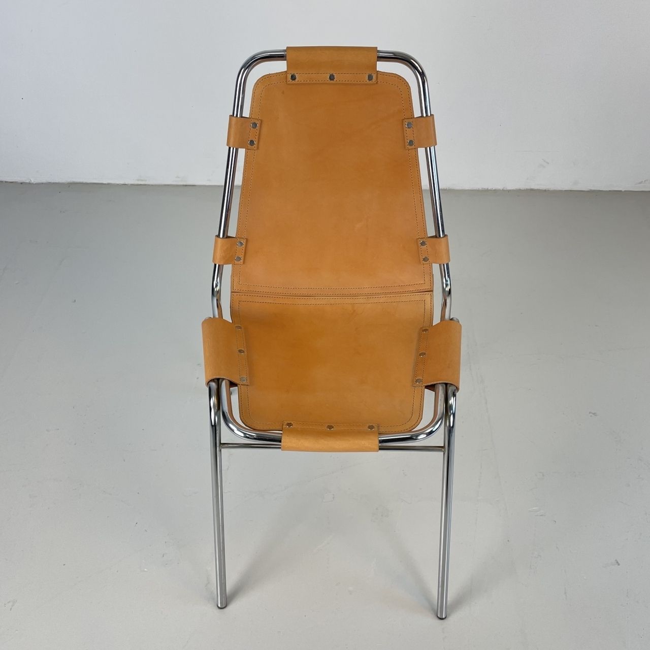 1960s Brown Leather Charlotte Perriand Les Arcs Chair photo for sale