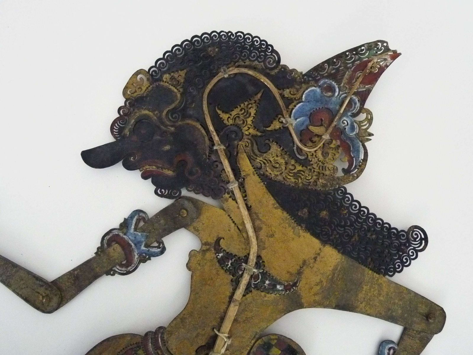 Bali Shadow Theater, Cut Leather Puppet And Buffalo Horn, Bali Indonesia photo Art