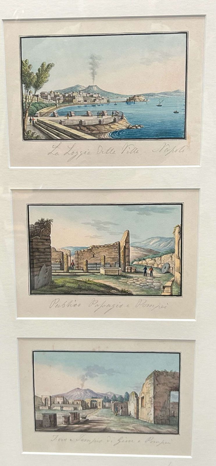 photo for sale A Wonderful Set Of Six Intricate Italian Watercolours Of Landmarks