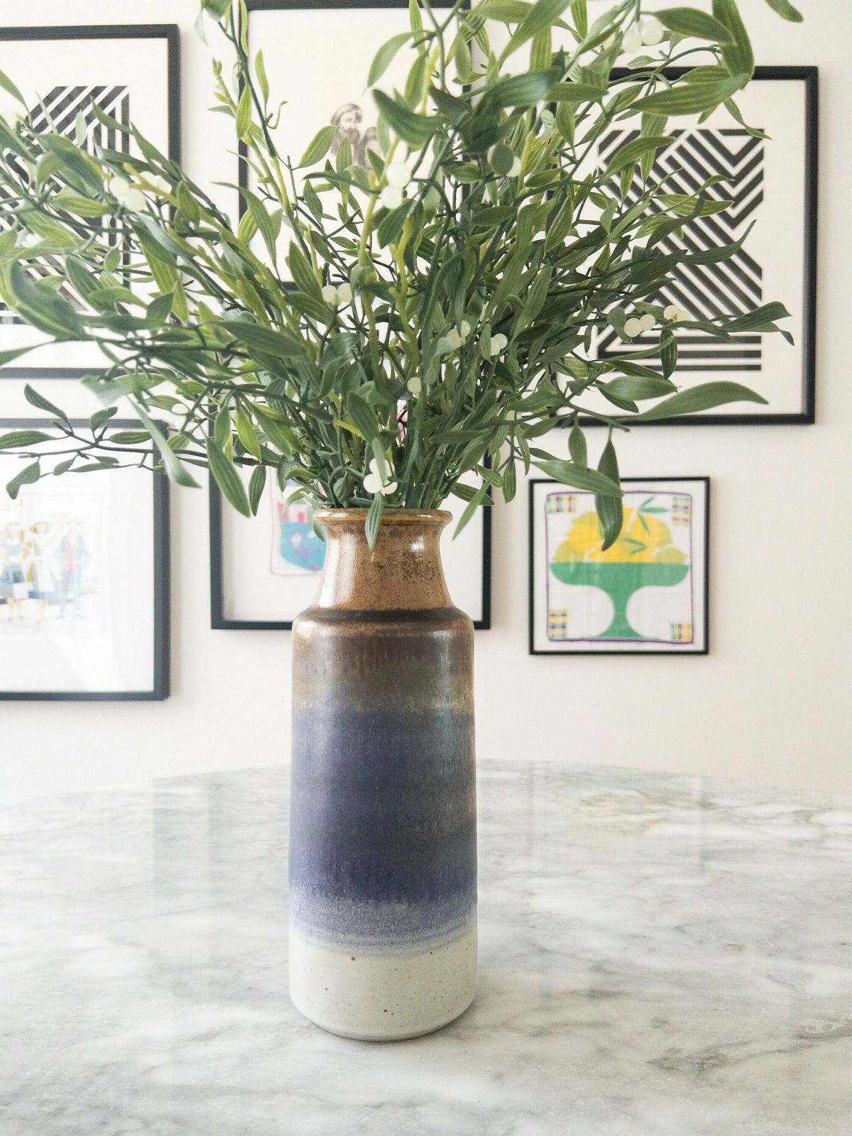 Vintage Swiss Ceramic Vase With A Natural Glaze By Rheinfelden Of Switzerland photo Home Decor