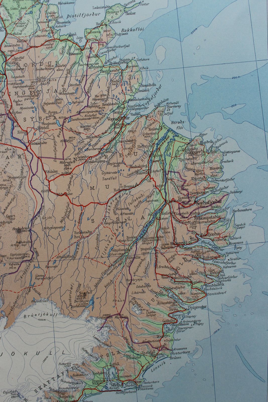 Large Map Of Iceland With Insets Of Spitsbergen, Jan Mayen And Bear Island photo vinterior