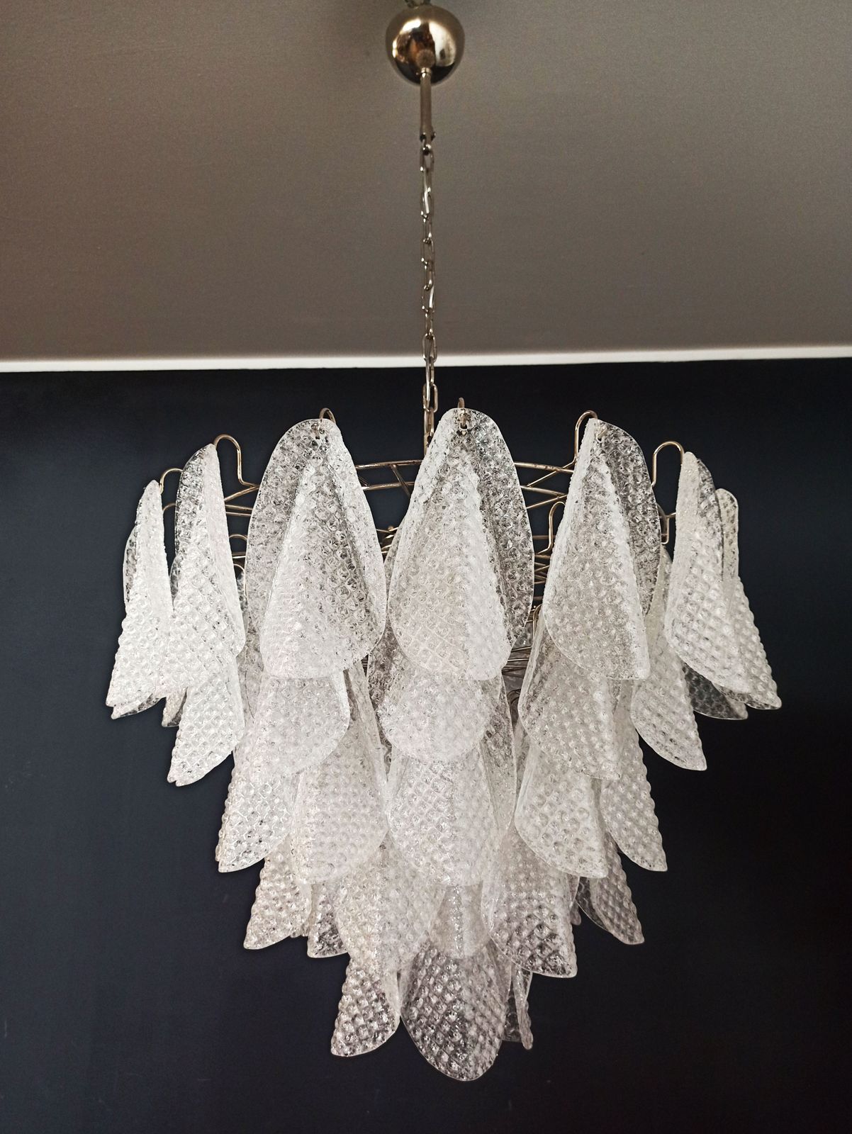Italian Vintage Murano Chandelier   57 Glass Rondini photo buy