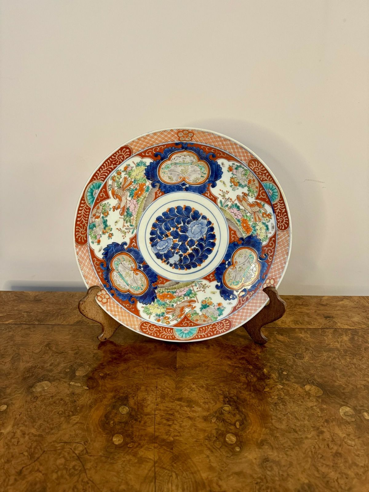 Stunning Quality Antique Japanese Imari Porcelain Large Plate photo for sale