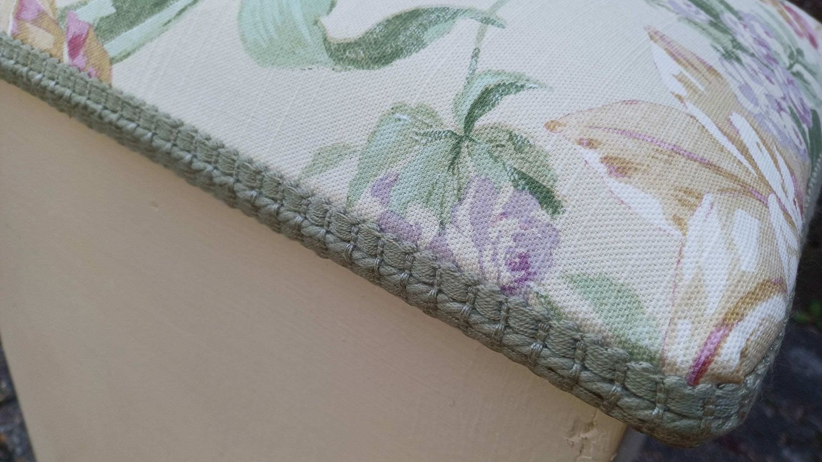 Beautifully Upcycled Restored Vintage Retro Wooden Linen Basket Cushioned Stool. photo Furniture