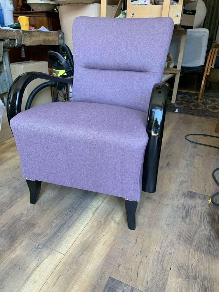 Art Deco Lilac Armchair, 1920s photo furniture