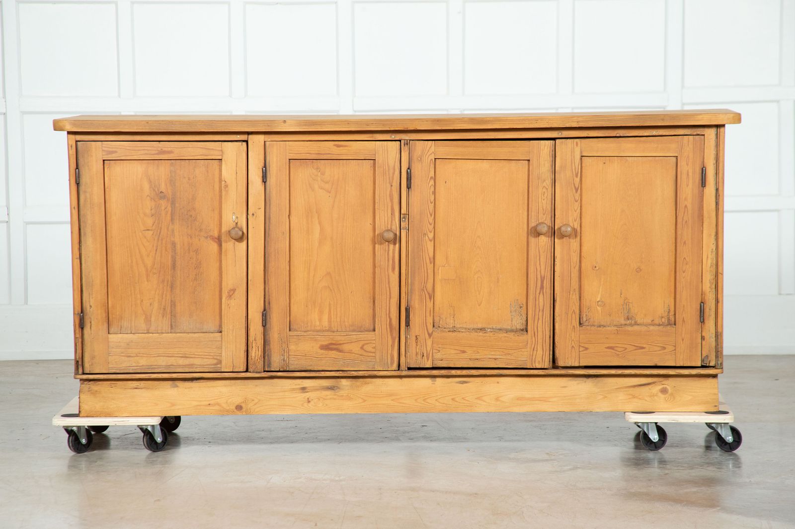 Large English 19thc Pine Dresser Base photo furniture