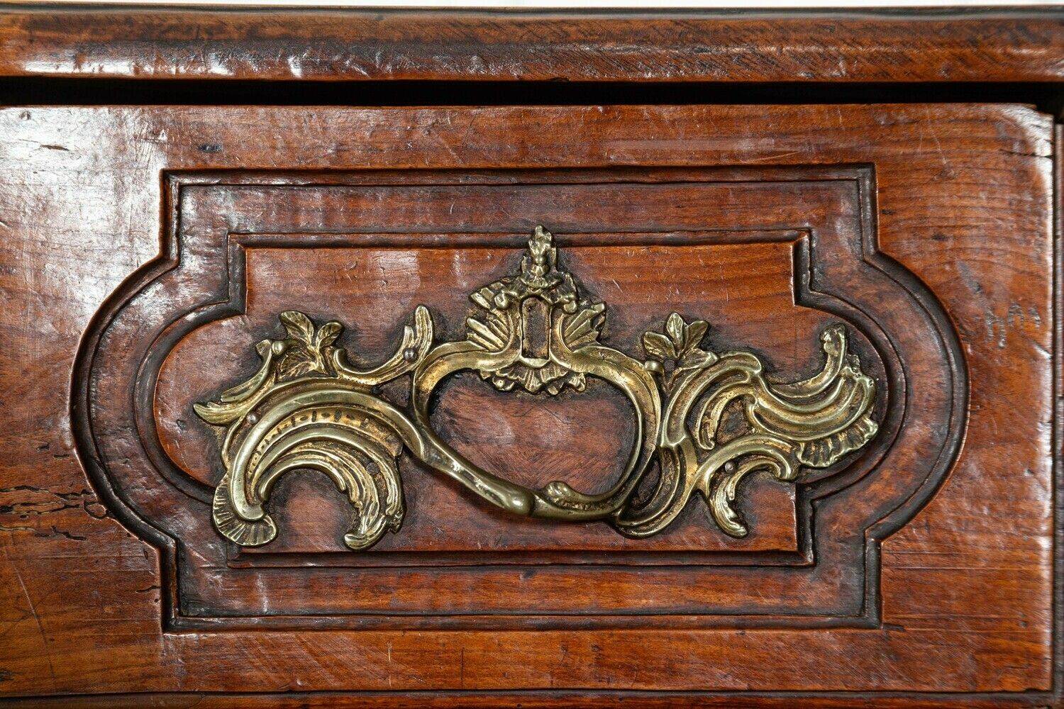 18thc Provincial Louis XV Fruitwood Serpentine Commode photo vintage