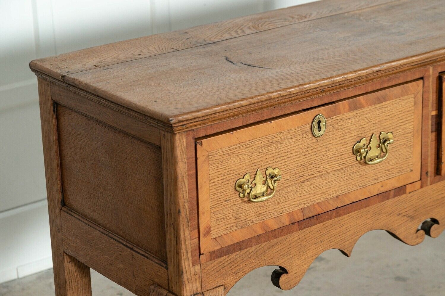 4313.0 Large 19thc Oak Dresser Base, 1800s photo